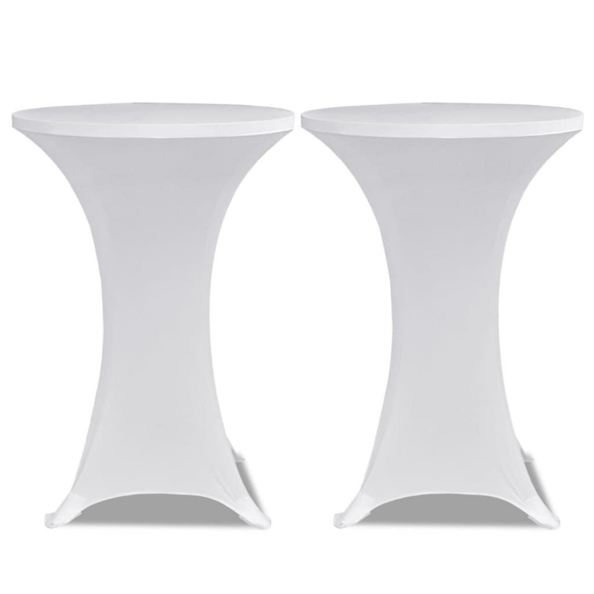 VIDAXL Housses elastiques de table Ø 70 cm Blanc 4 pcs