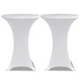 Voir la diapositive 3 : VIDAXL Housses elastiques de table Ø 70 cm Blanc 4 pcs