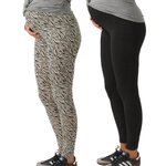 MAMALICIOUS X2 Leggings de Grossesse Beige/ Femme  amalicious Lemma. Coloris disponibles : Noir