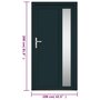 Voir la diapositive 6 : VIDAXL Porte d'entree anthracite 108x208 cm PVC