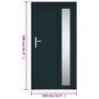 Voir la diapositive 6 : VIDAXL Porte d'entree anthracite 108x208 cm PVC