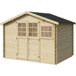 Habitat et Jardin Abri de jardin en bois  Clairval  - 416 x 301 x 218 cm - 12.53 m² - 28 mm