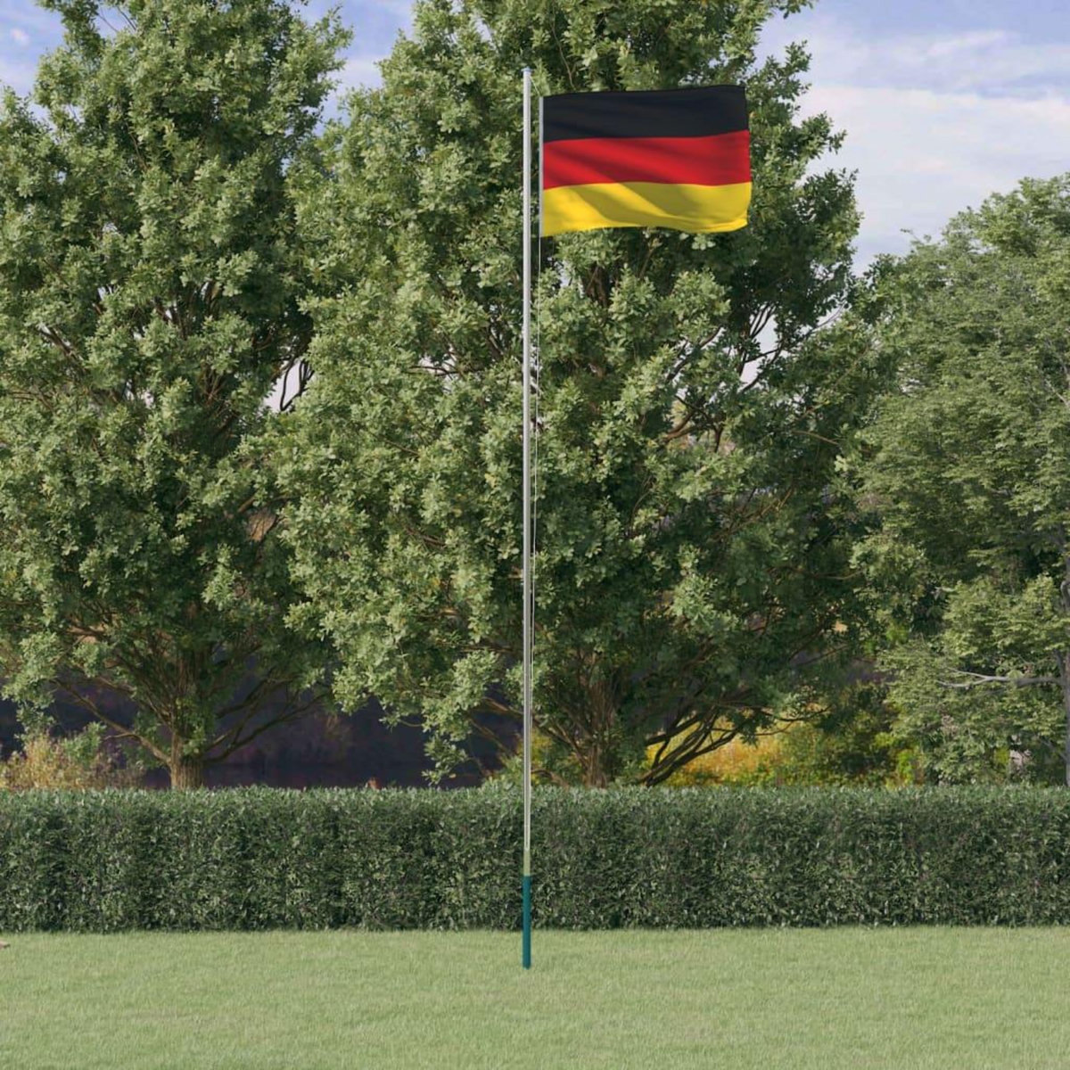 VIDAXL Drapeau de l'Allemagne et mat 6,23 m Aluminium