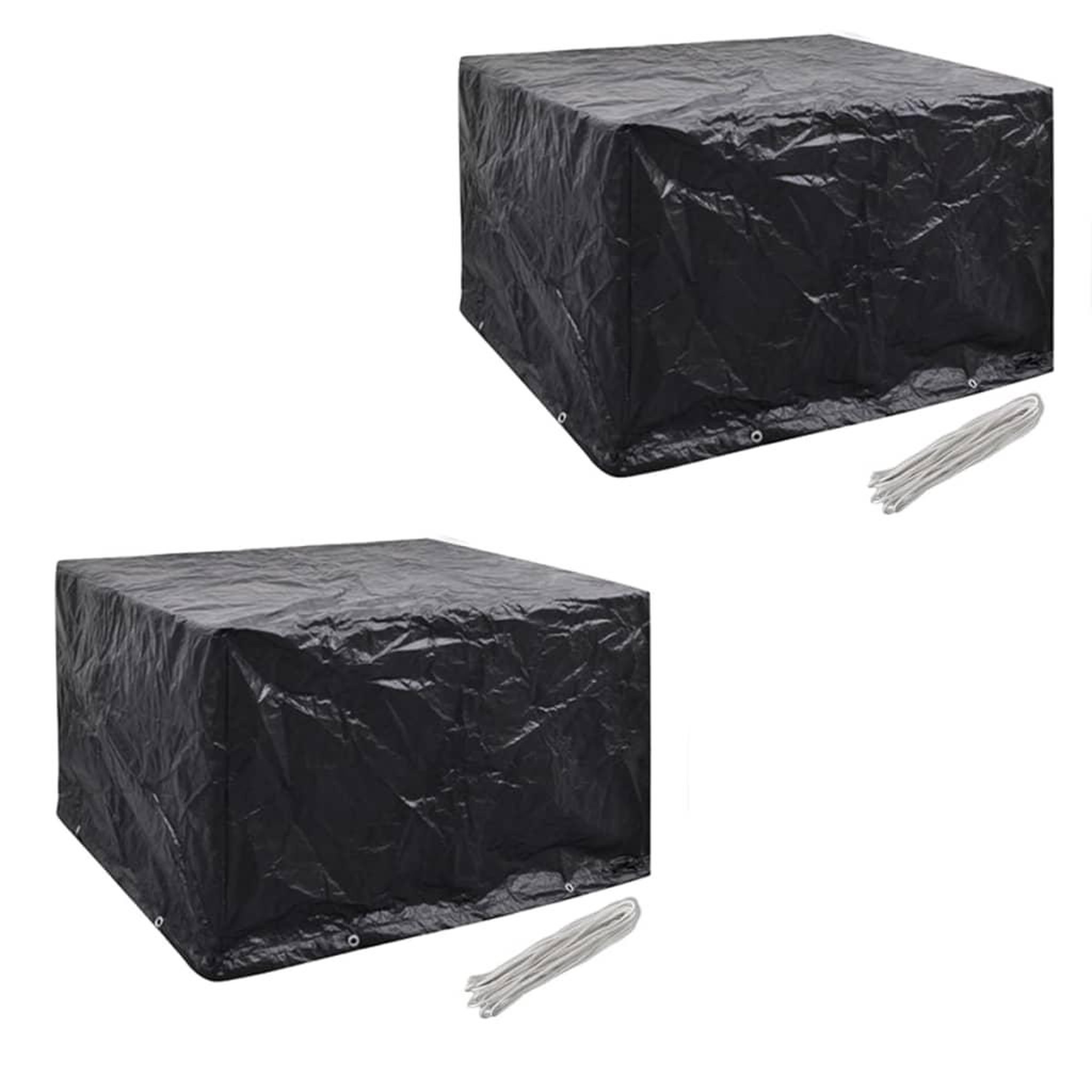 Voir la diapositive 1 : VIDAXL Housses de salon de jardin 2 pcs Rotin 8 œillets 113x113 cm