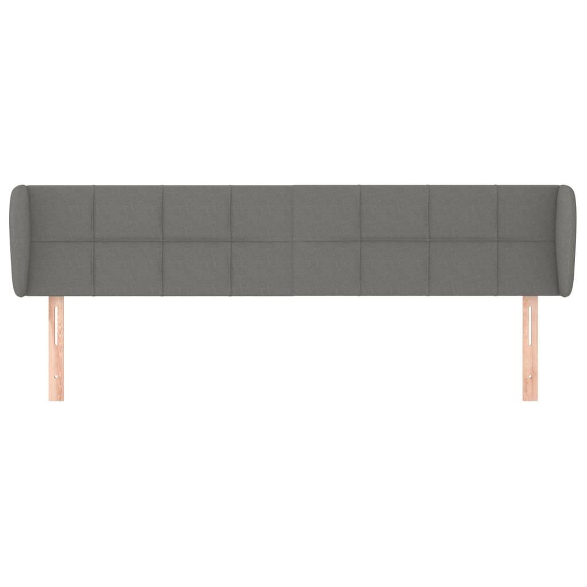 Voir la diapositive 3 : VIDAXL Tete de lit avec oreilles Gris fonce 203x23x78/88 cm Tissu