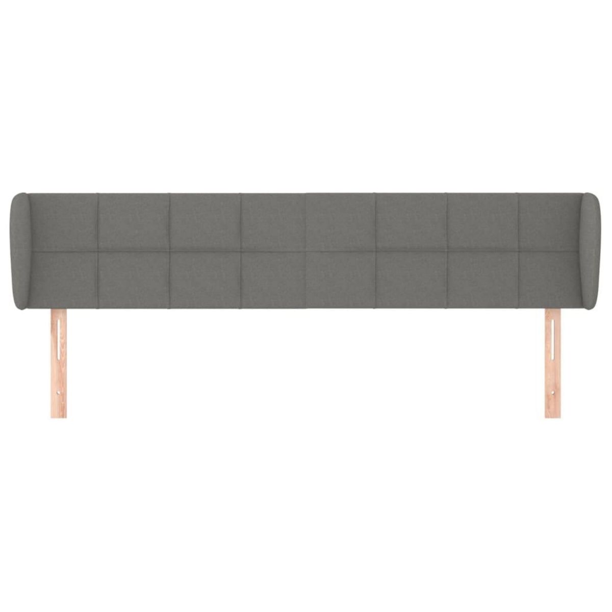 VIDAXL Tete de lit avec oreilles Gris fonce 203x23x78/88 cm Tissu