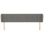 Voir la diapositive 3 : VIDAXL Tete de lit avec oreilles Gris fonce 203x23x78/88 cm Tissu