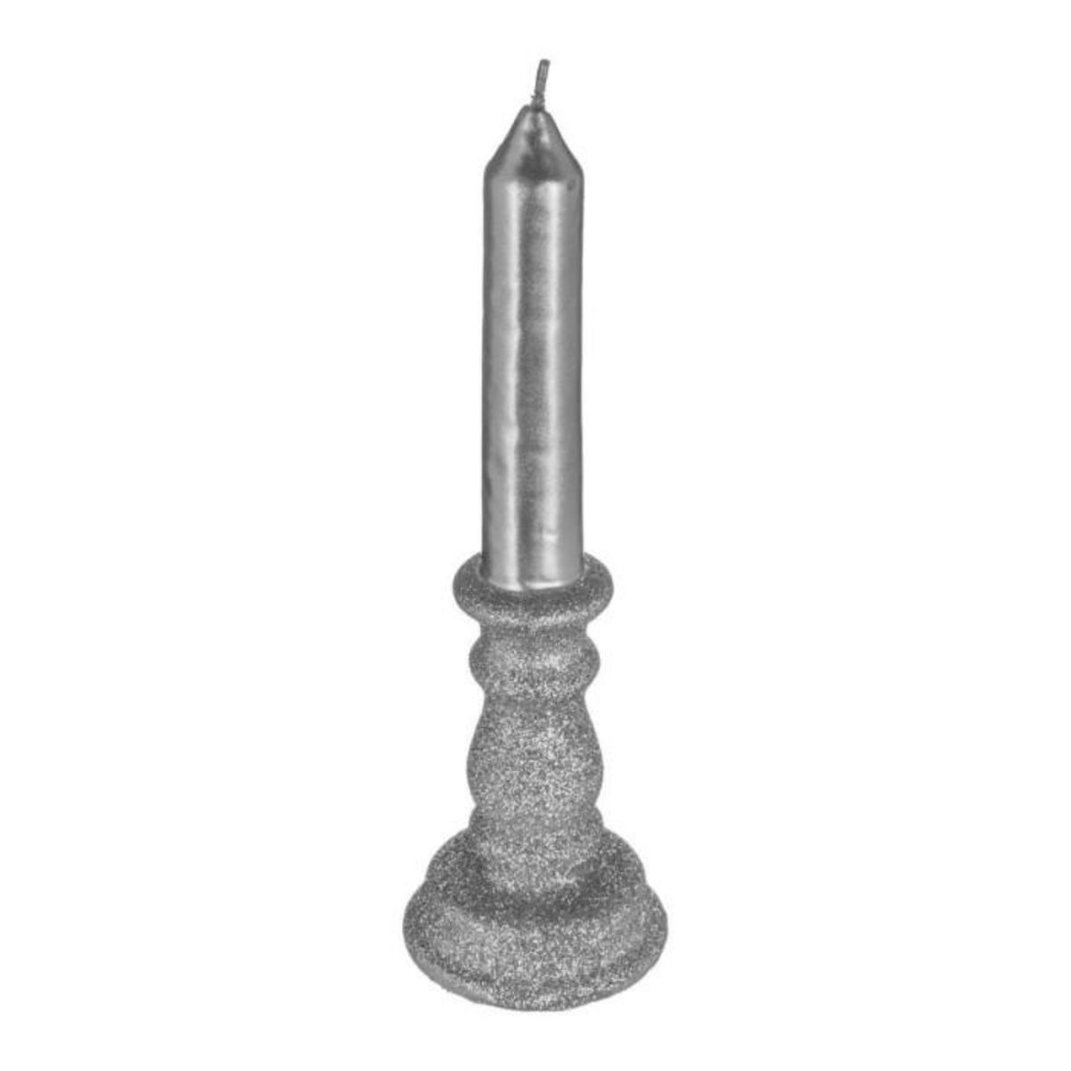 ATMOSPHERA Bougie Déco Chandelier  Paillettes  98g Argent