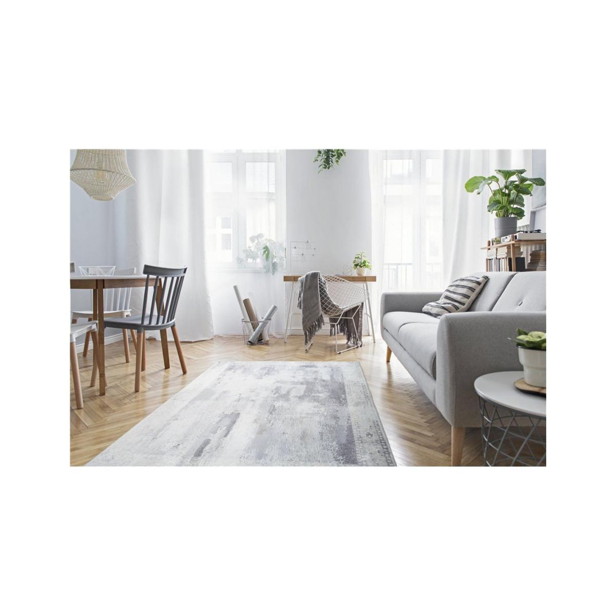 Voir la diapositive 5 : Paris Prix Tapis Vintage Motif Vintage  Galaxy V  Beige & Gris