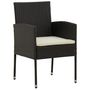 Voir la diapositive 4 : VIDAXL Mobilier a dîner d'exterieur 5 pcs Resine tressee Noir