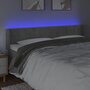 Voir la diapositive 4 : VIDAXL Tete de lit a LED Gris clair 183x16x78/88 cm Velours