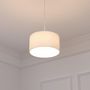 Voir la diapositive 4 : ATMOSPHERA Lampe Suspension Bouclette  Tina  37cm Blanc