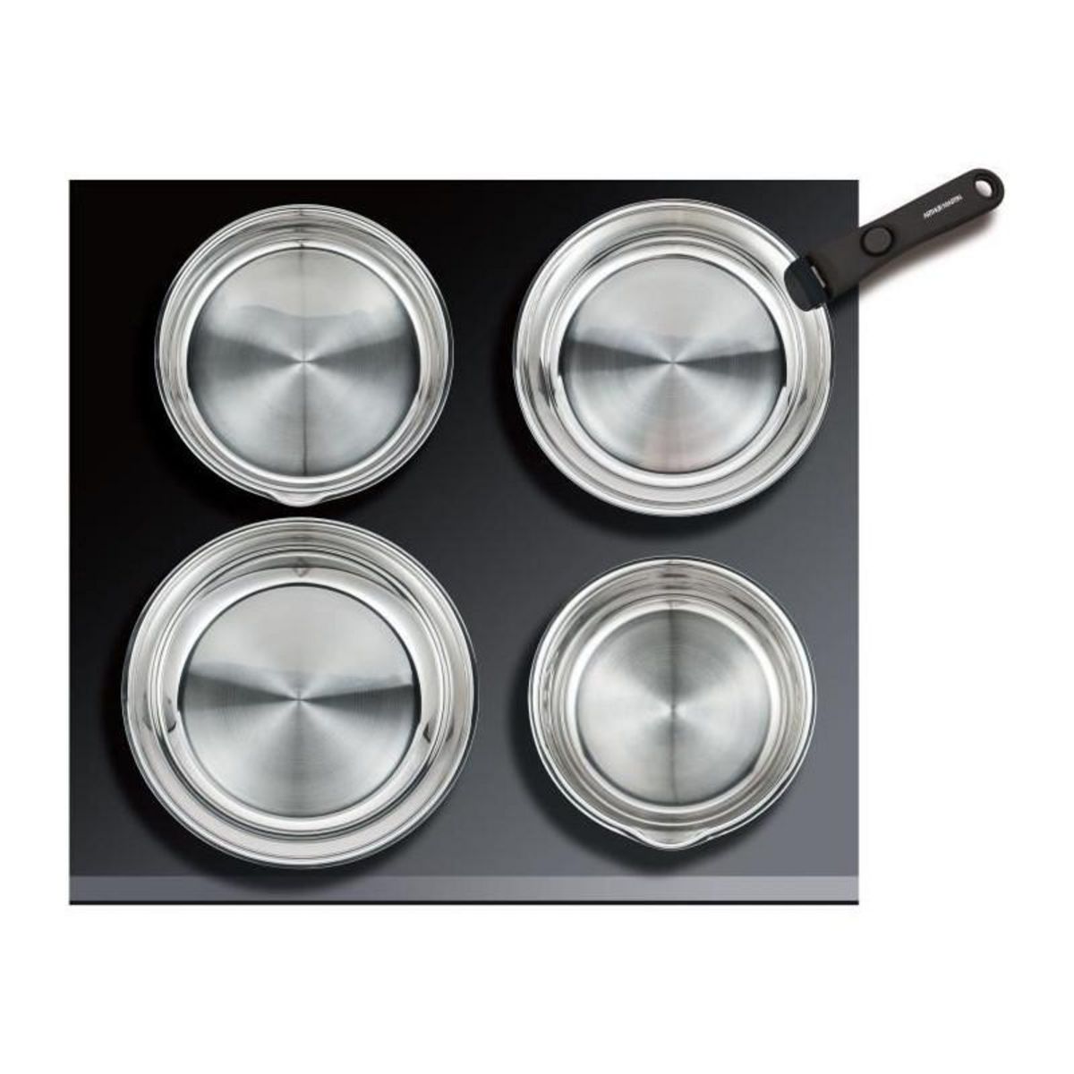 Arthur Martin Batterie de cuisine 6 pieces - ARTHUR MARTIN - AM516GT - 3 couches triple action - Tous feux dont induction