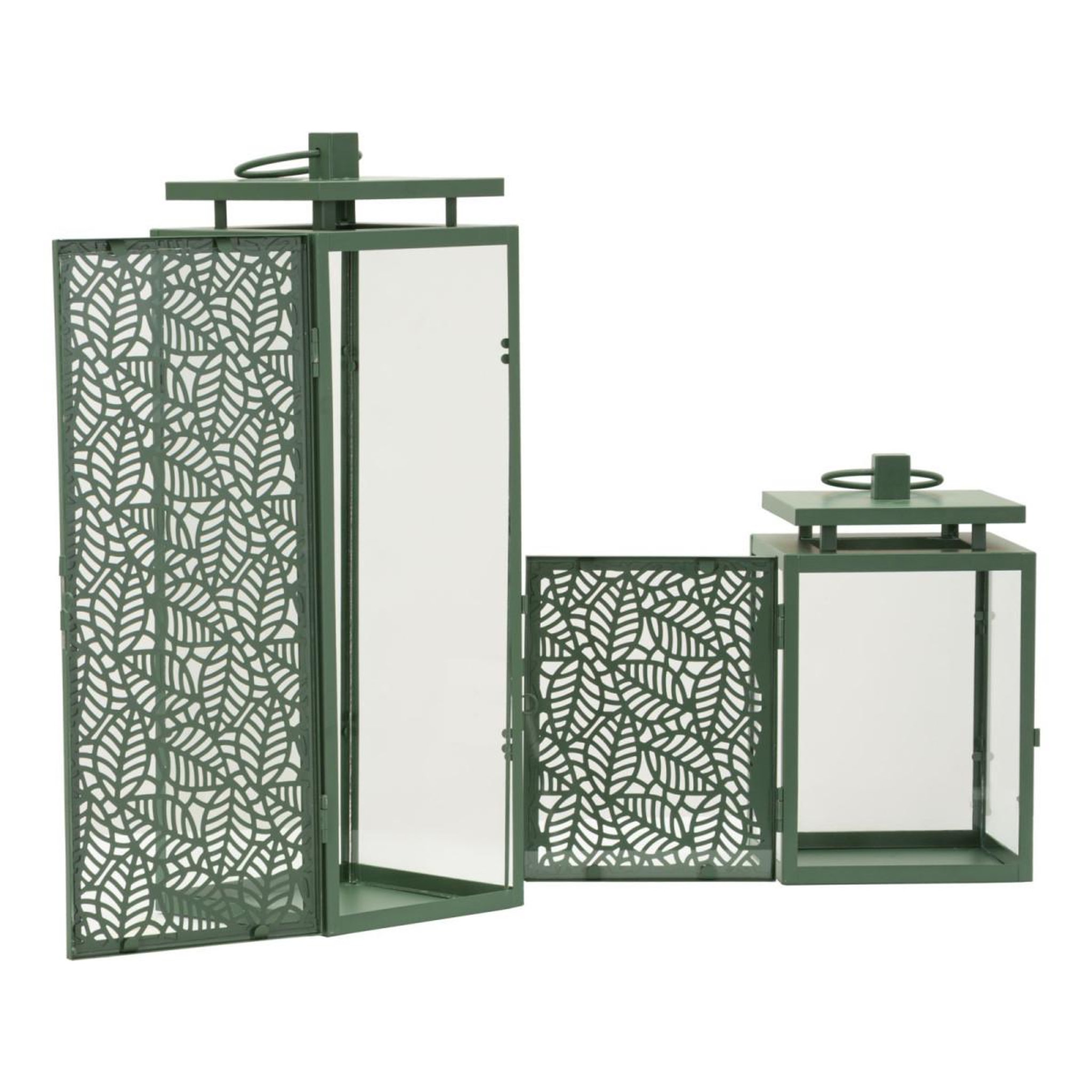 Voir la diapositive 6 : Paris Prix Lot de 2 Lanternes en Métal  Hall  41cm Vert