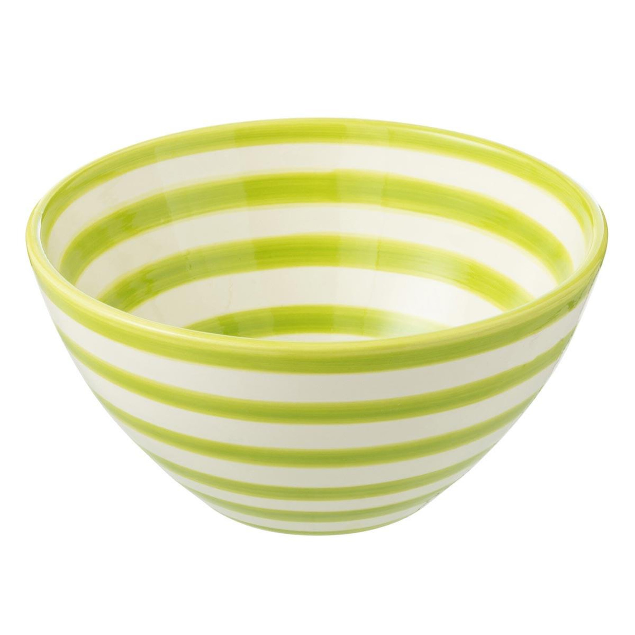 J-LINE Coupelle en Céramique  Granada Rayure  22cm Vert
