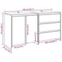Voir la diapositive 6 : VIDAXL Buffet 2 pcs chene artisanal bois d'ingenierie