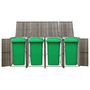 Voir la diapositive 2 : VIDAXL Abri pour poubelle quadruple Gris 274x80x117 cm Resine tressee