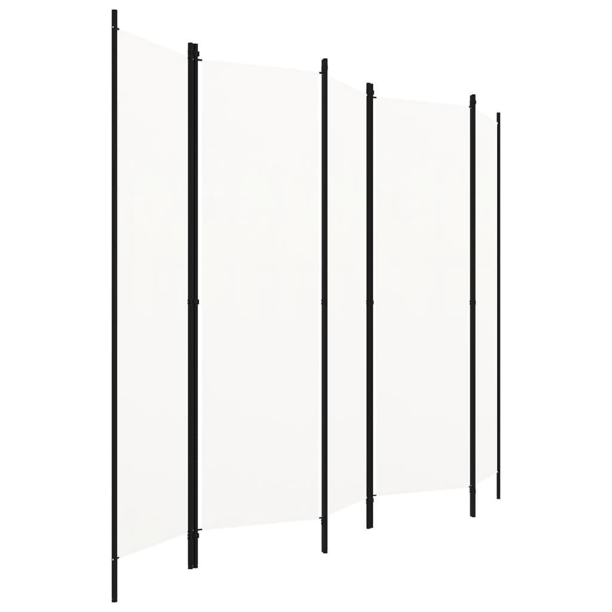 Voir la diapositive 2 : VIDAXL Cloison de separation 5 panneaux Blanc 250x180 cm