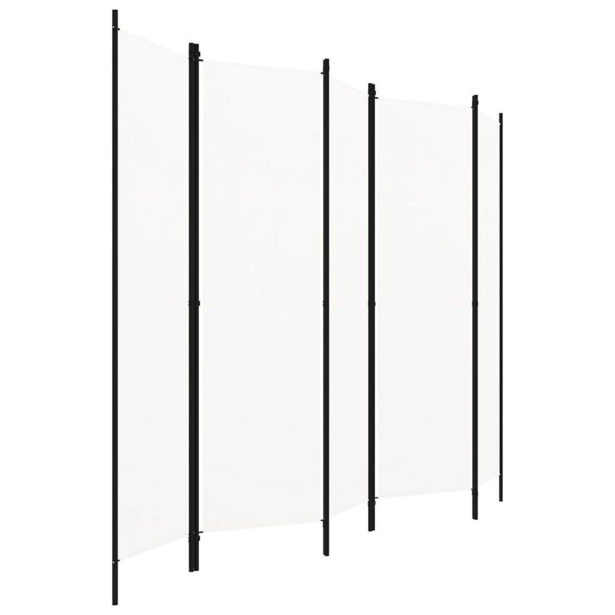 VIDAXL Cloison de separation 5 panneaux Blanc 250x180 cm