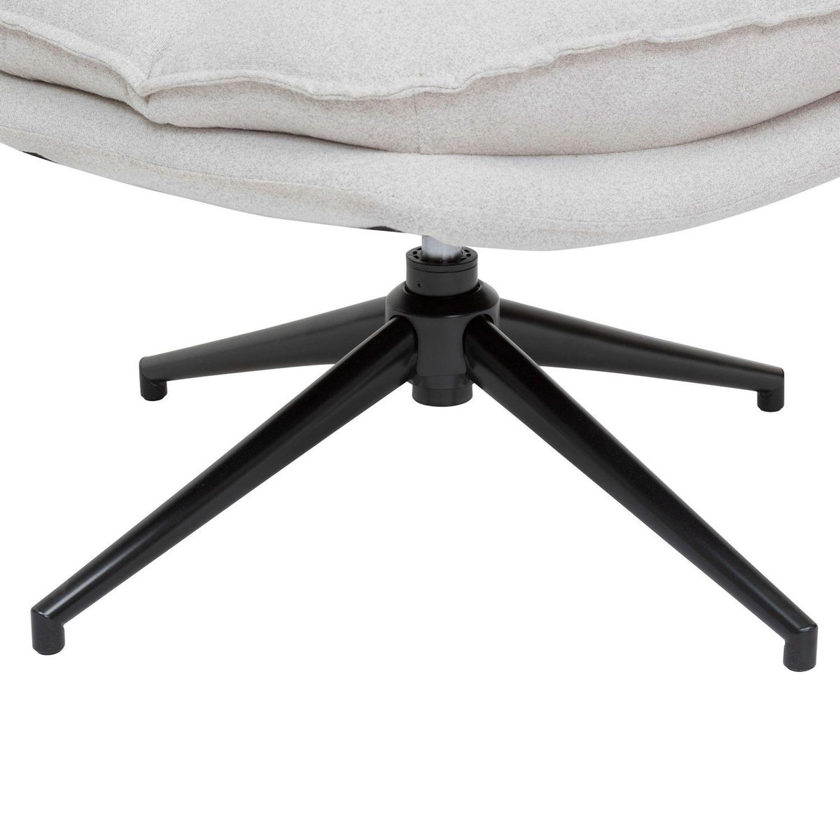 ATMOSPHERA Fauteuil pivotant en tissu et pieds métal HARPER