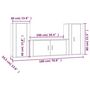 Voir la diapositive 6 : VIDAXL Ensemble de meubles TV 3 pcs Blanc brillant Bois d'ingenierie