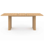 Voir la diapositive 3 : ID MARKET Table à manger extensible rectangle JULIETTE 6-10 personnes pieds lattes tasseau bois coloris chêne 160-200cm