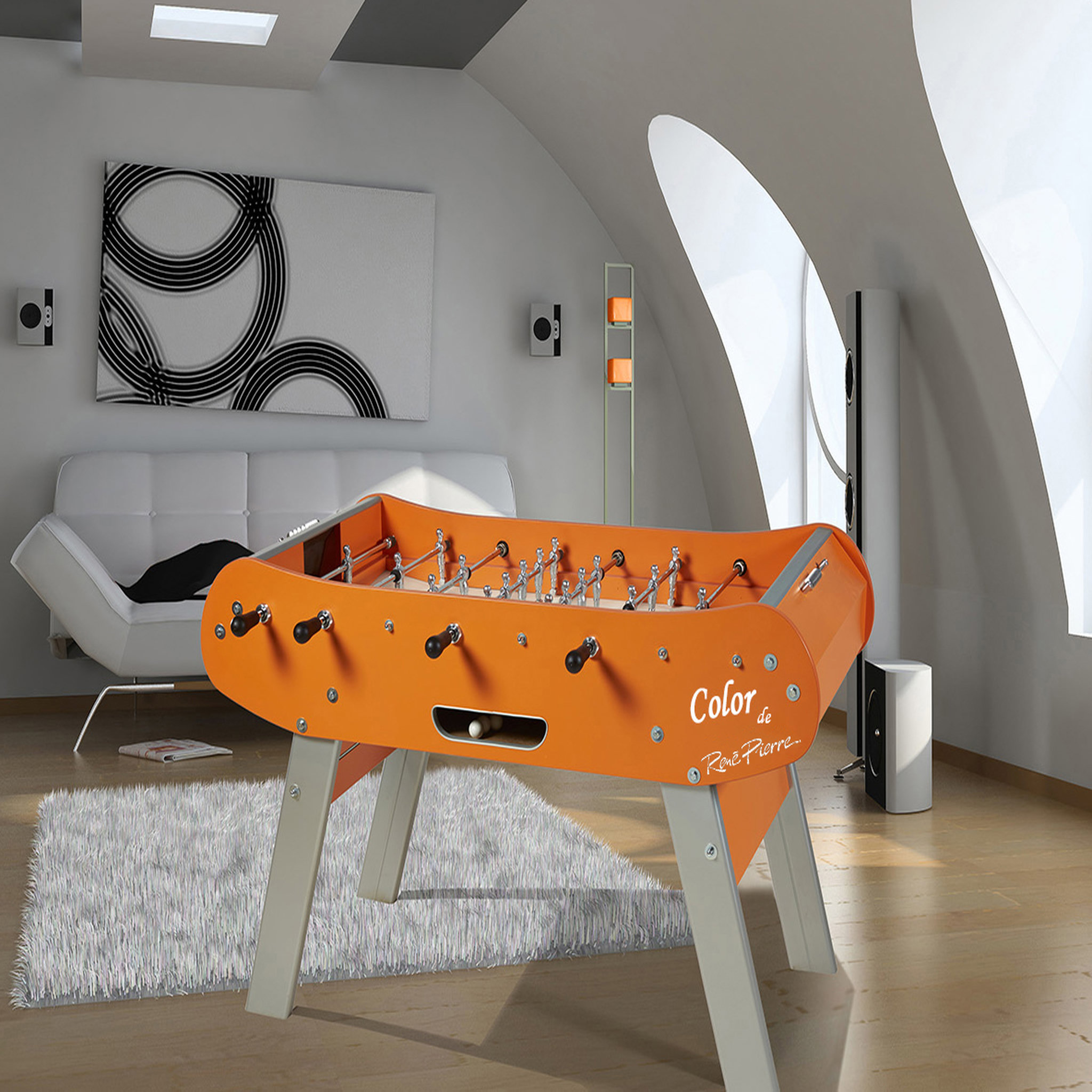 Voir la diapositive 4 : RENE PIERRE Baby-Foot Color Orange