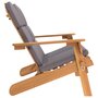 Voir la diapositive 4 : VIDAXL Banc de jardin Adirondack et coussins 126 cm bois massif acacia