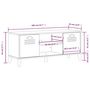 Voir la diapositive 6 : VIDAXL Banc a chaussures VIKEN blanc 106x35x45 cm bois massif de pin