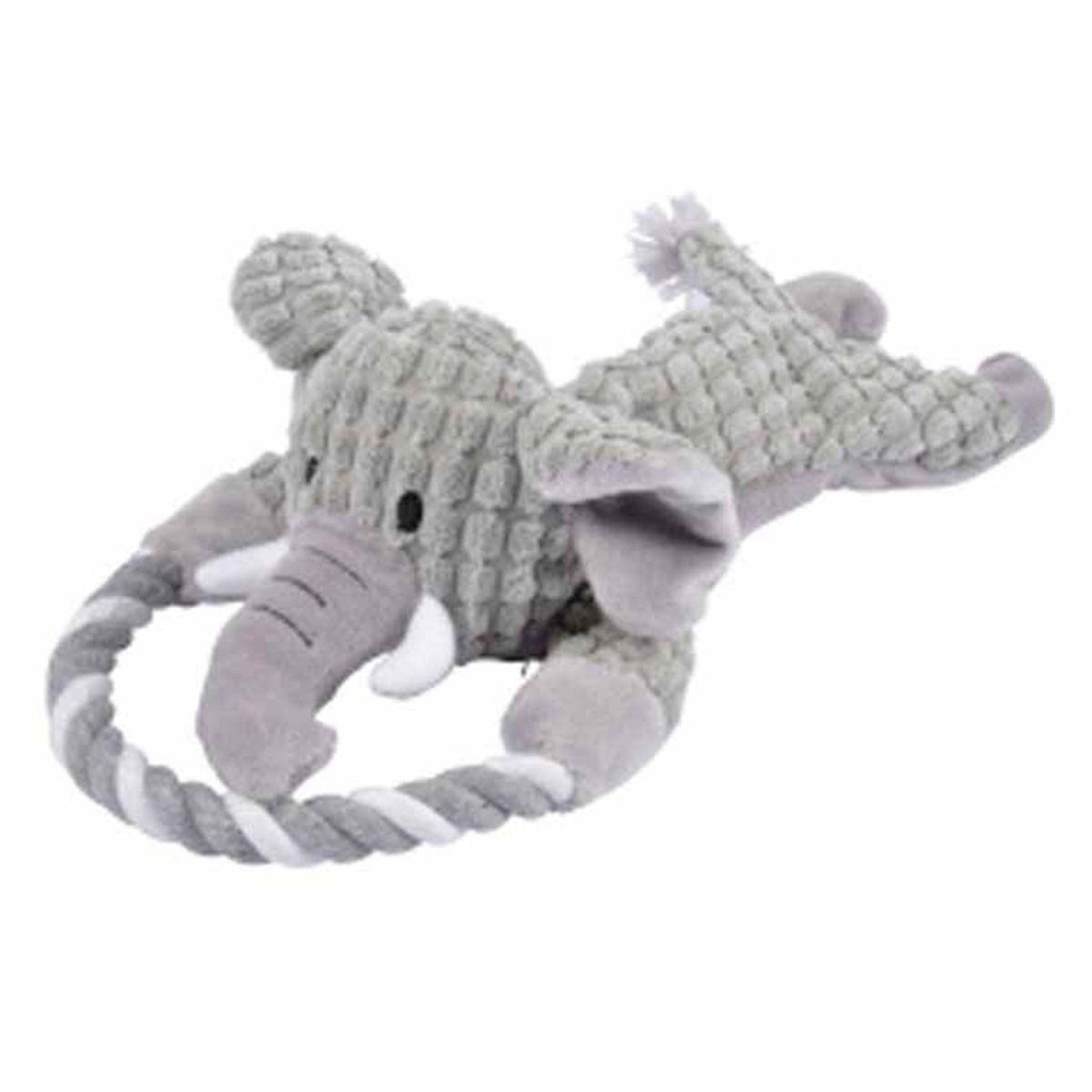 Voir la diapositive 1 : HOMEA Peluche pour Chien  Éléphant  21cm Gris