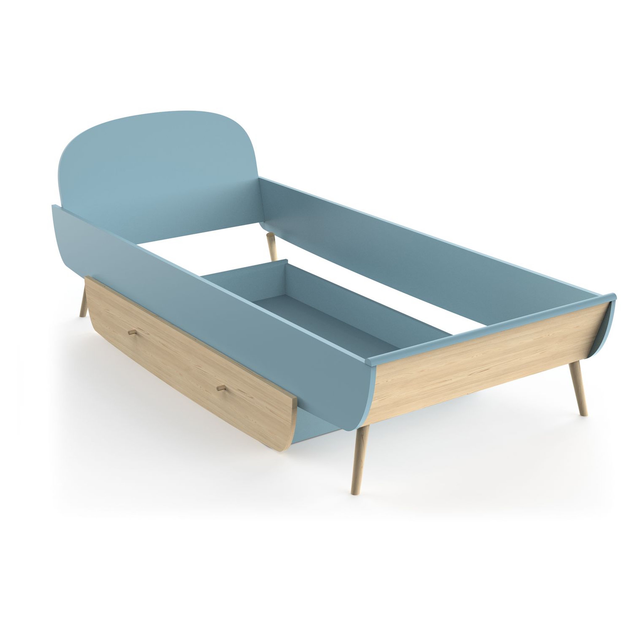 Voir la diapositive 8 : Lit enfant 90X200 cm bleu LINIA 