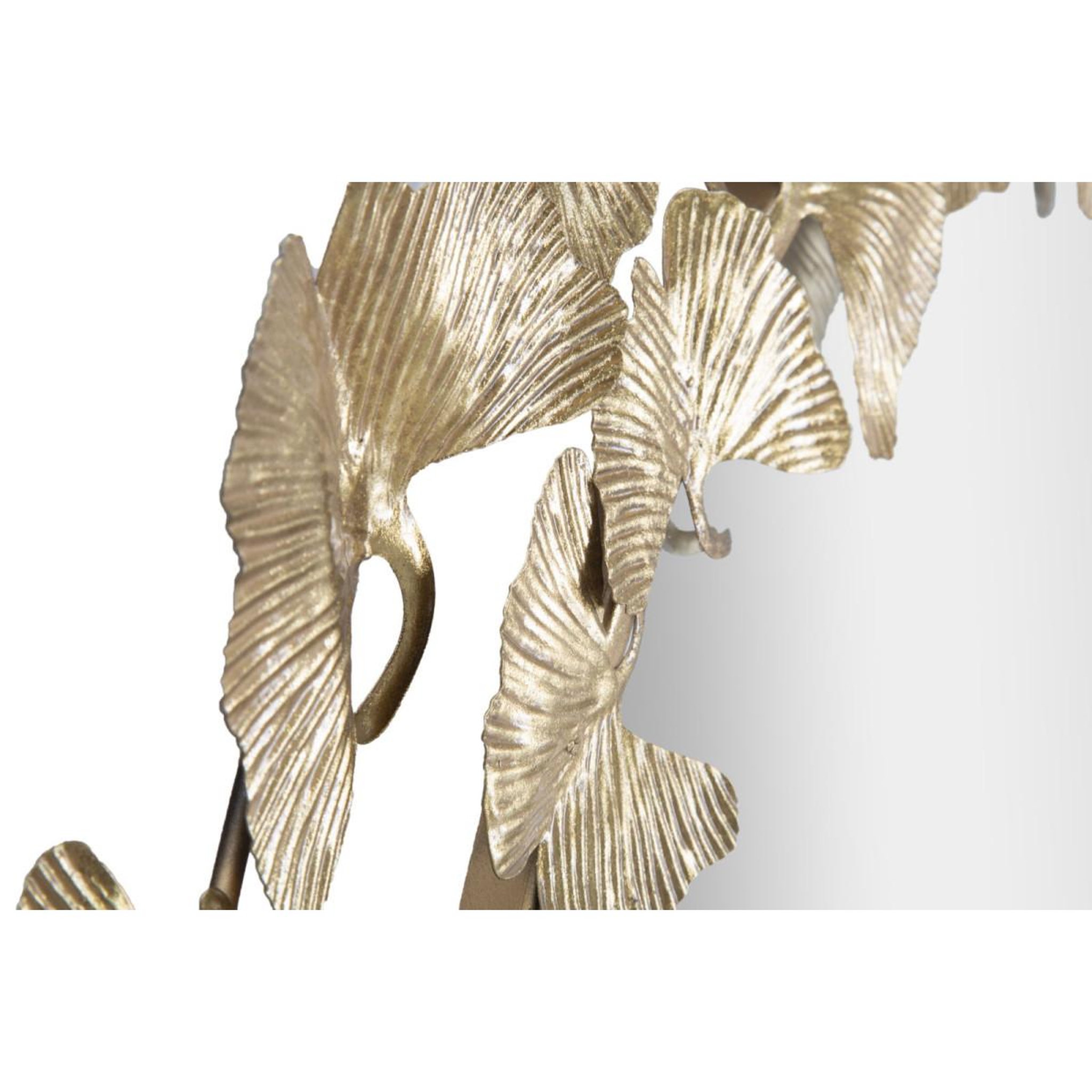 Voir la diapositive 4 : Paris Prix Miroir mural design  feuilles  87cm or