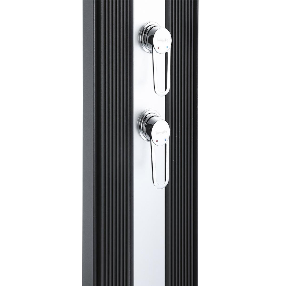 Formidra Douche solaire 40 L Dada Straight Anthracite habillage aluminium brossé - Formidra