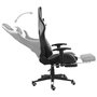 VIDAXL Chaise de jeu pivotante avec repose-pied Blanc PVC