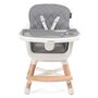 Voir la diapositive 3 : BEBELISSIMO Bebelissimo - Chaise haute 2 en 1 - Evolutive - Réglable - bois de Hêtre - PU cuir - gris foncé -HA-032 - new design