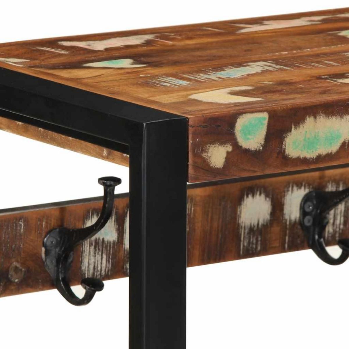 VIDAXL Porte-manteau multicolore 80x35x35 cm bois massif recuperation