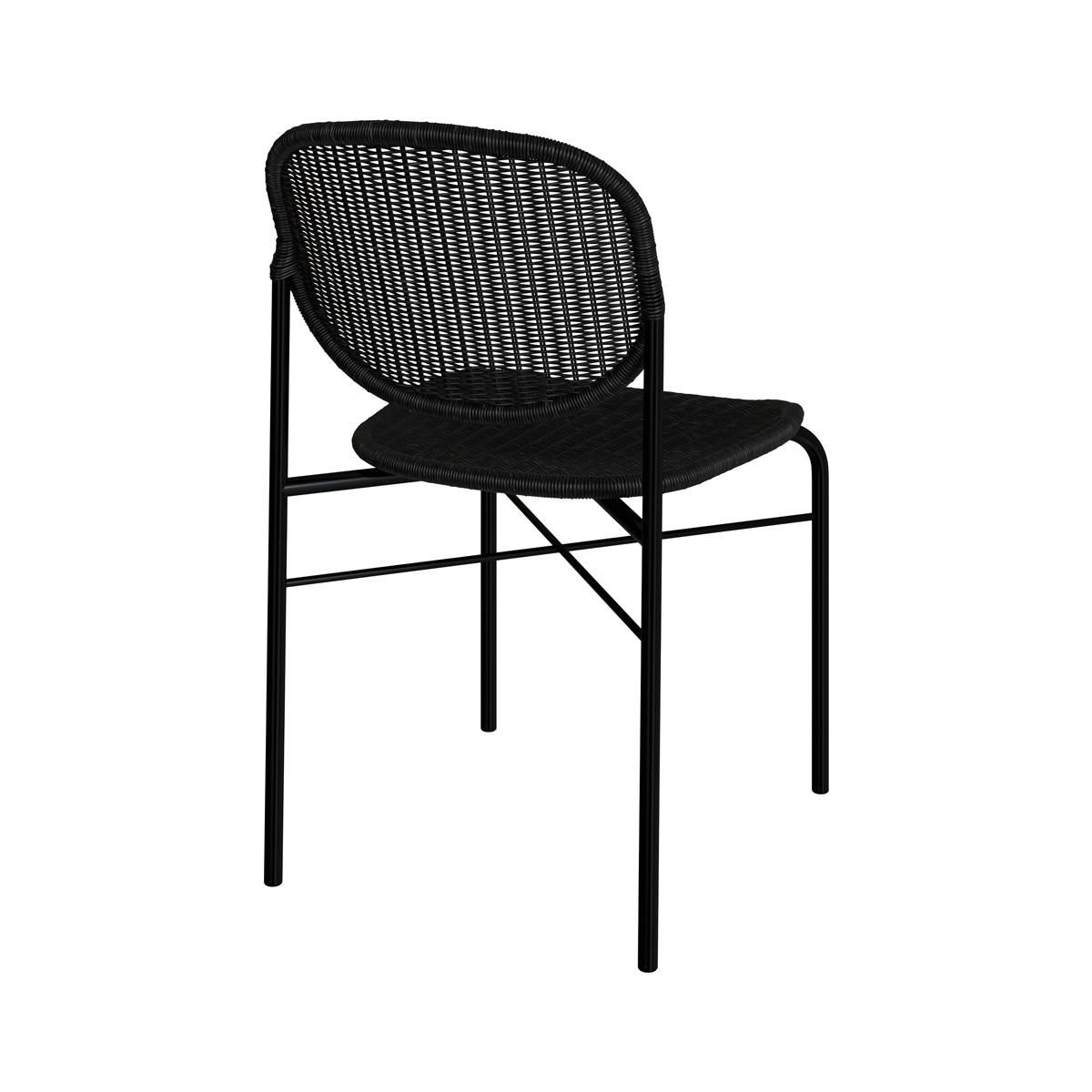 Rendez vous déco Lot de 2 chaises en résine tressée naturelle et pieds en métal - Messa