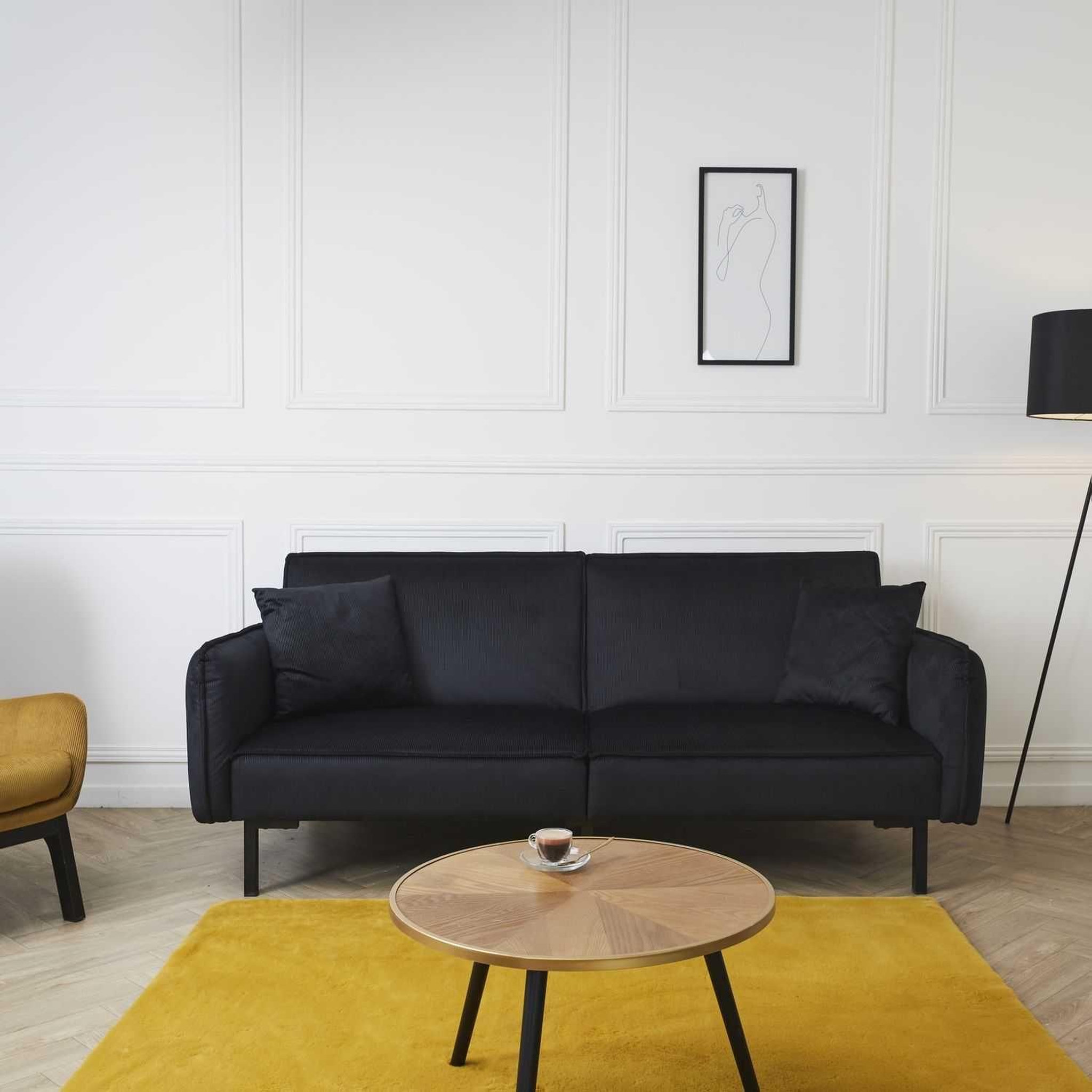 Voir la diapositive 2 : The Home Deco Factory Canapé convertible en velours Giulia