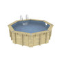 Voir la diapositive 3 : UBBINK Piscine hors so lbois octogonale  - 430x120cm - Liner Bleu -OCEA
