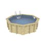 Voir la diapositive 3 : UBBINK Piscine hors so lbois octogonale  - 430x120cm - Liner Bleu -OCEA