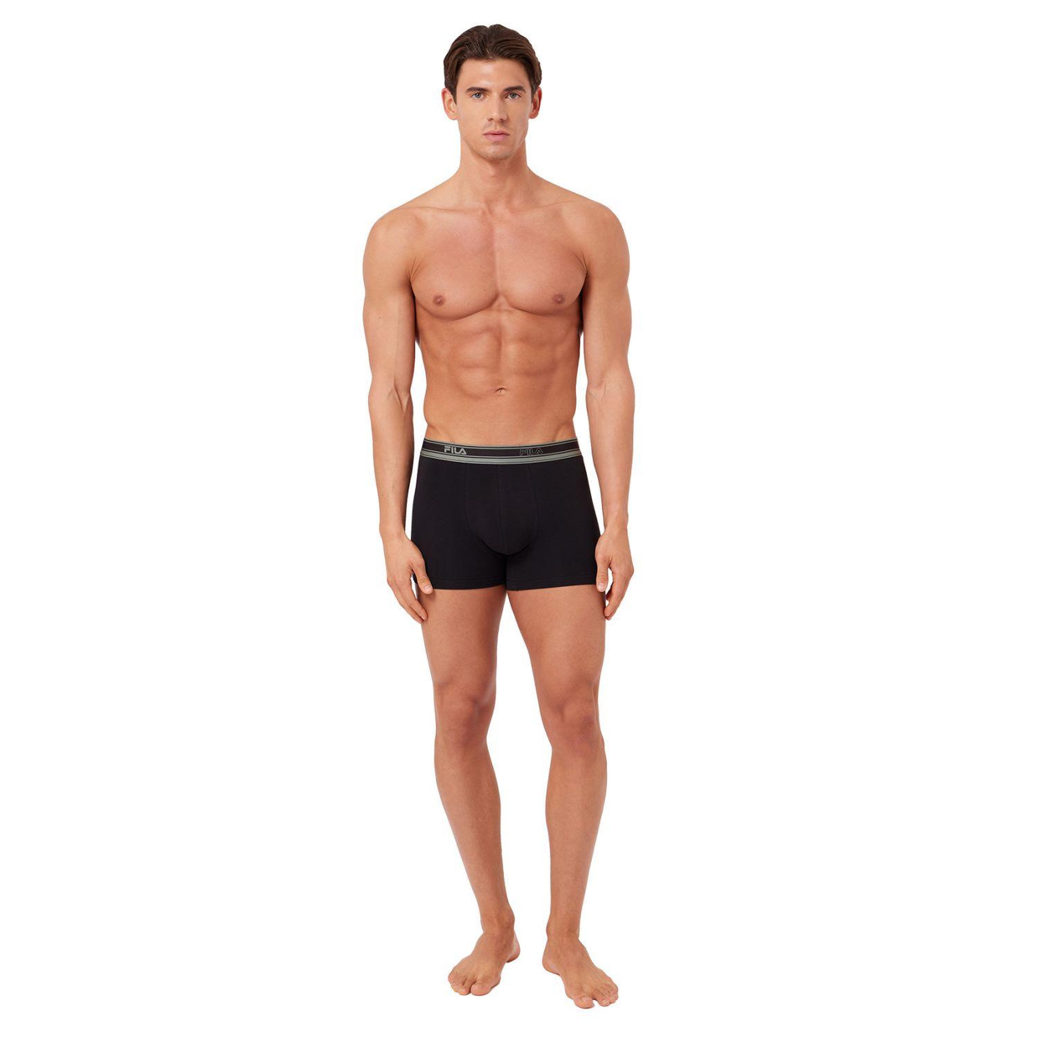 Voir la diapositive 4 : FILA Lot de 4 boxers homme en coton FU5335 et FU5337