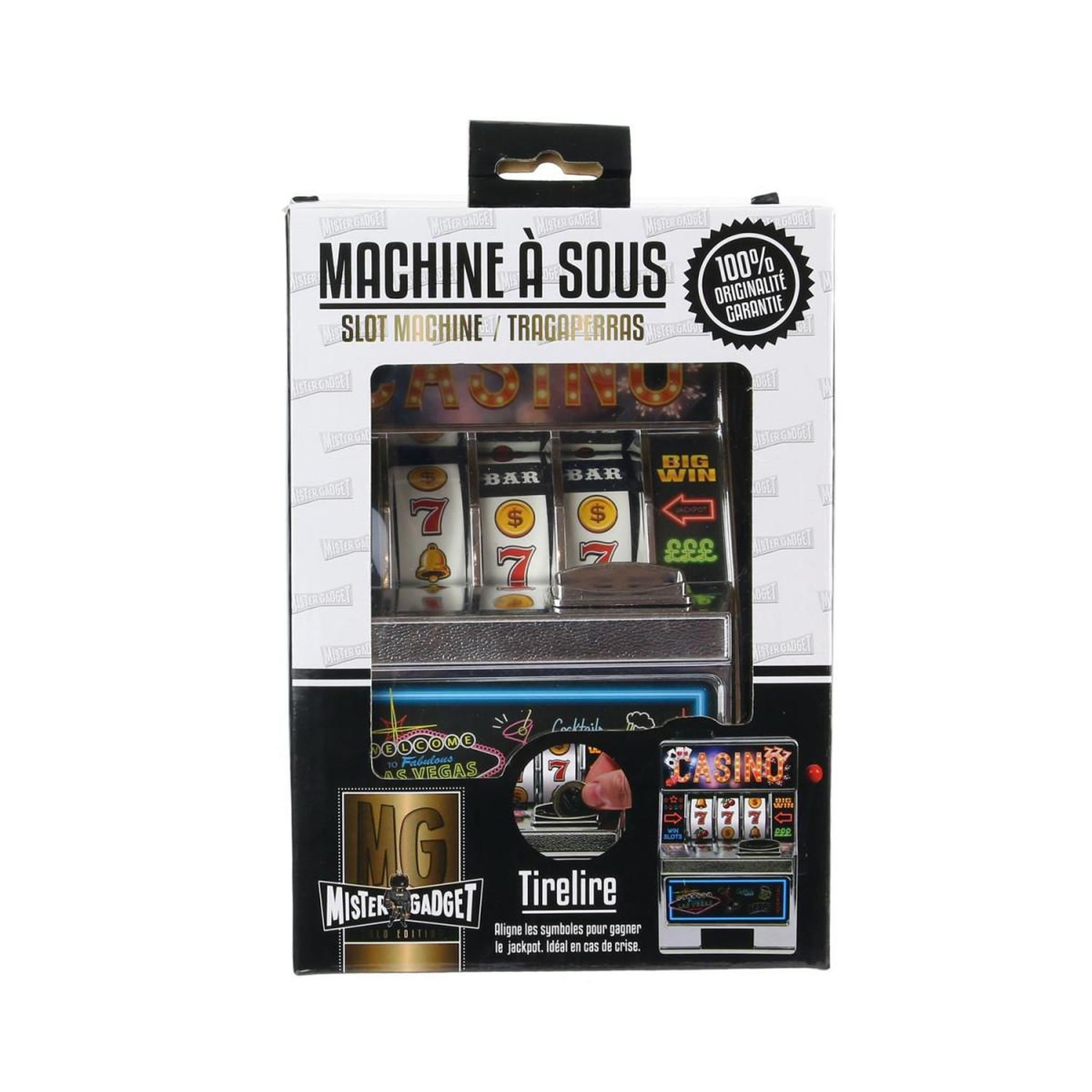 Voir la diapositive 2 : MISTER GADGET Machine à sous  casino  18cm multicolore