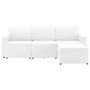 Voir la diapositive 5 : VIDAXL Canape-lit modulaire 3 places Blanc Similicuir