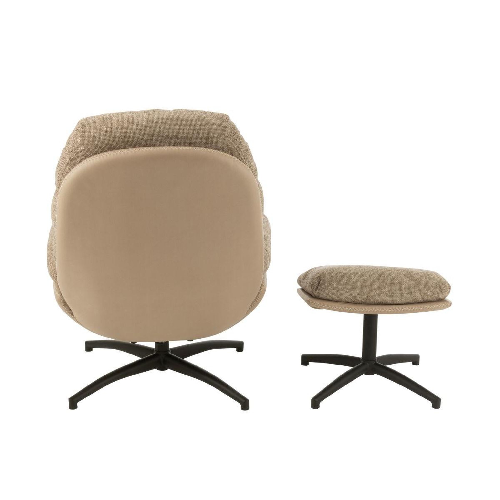 Voir la diapositive 4 : J-LINE Fauteuil Relax & Repose-Pieds  Multiplex  102cm Gris Foncé