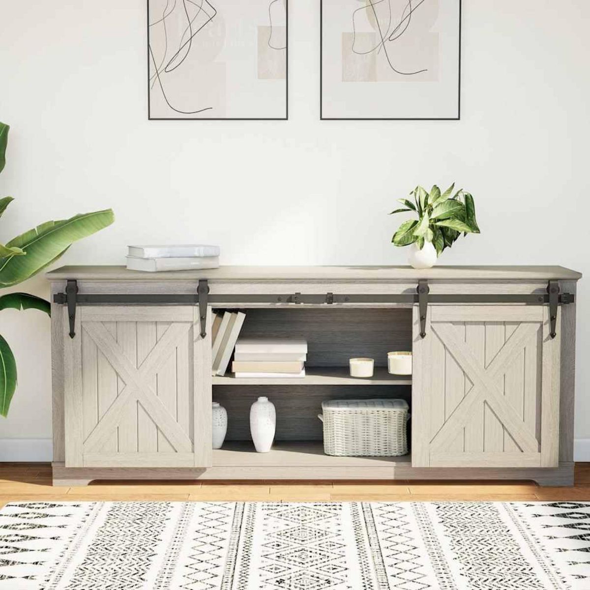 VIDAXL Kit de porte d'armoire coulissante 152 cm acier au carbone