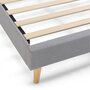 Voir la diapositive 4 : VS VENTA-STOCK Sommier tapissier Aura 140x200 cm  Gris clair, Hauteur 30 cm