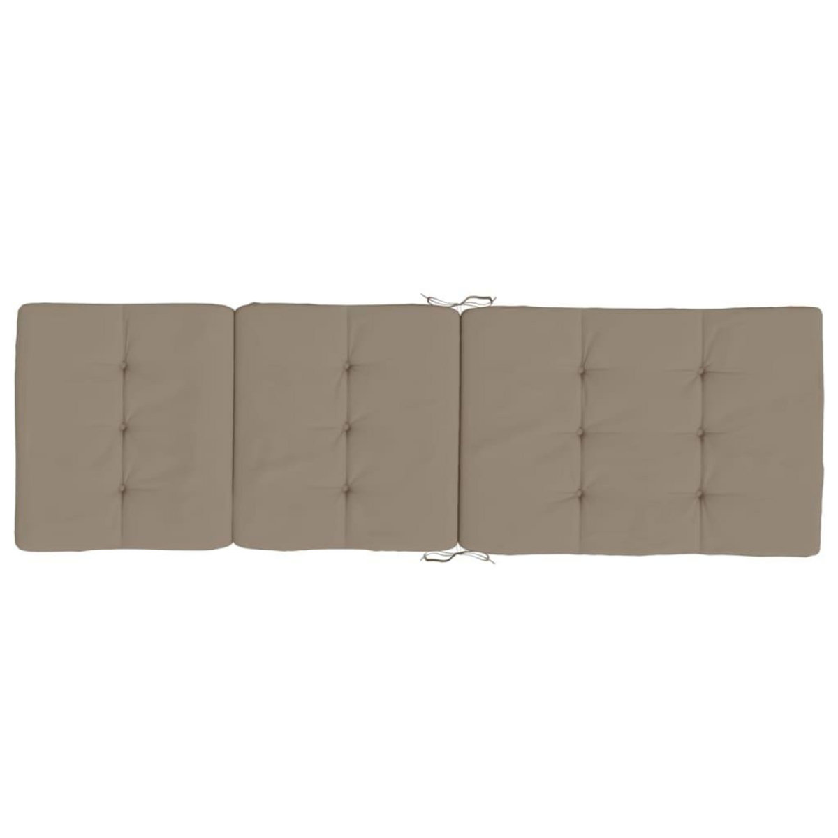 VIDAXL Coussins de chaise longue lot de 2 taupe tissu oxford