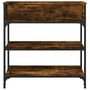 Voir la diapositive 6 : VIDAXL Table console chêne fumé 72,5x25x75 cm bois d ingénierie