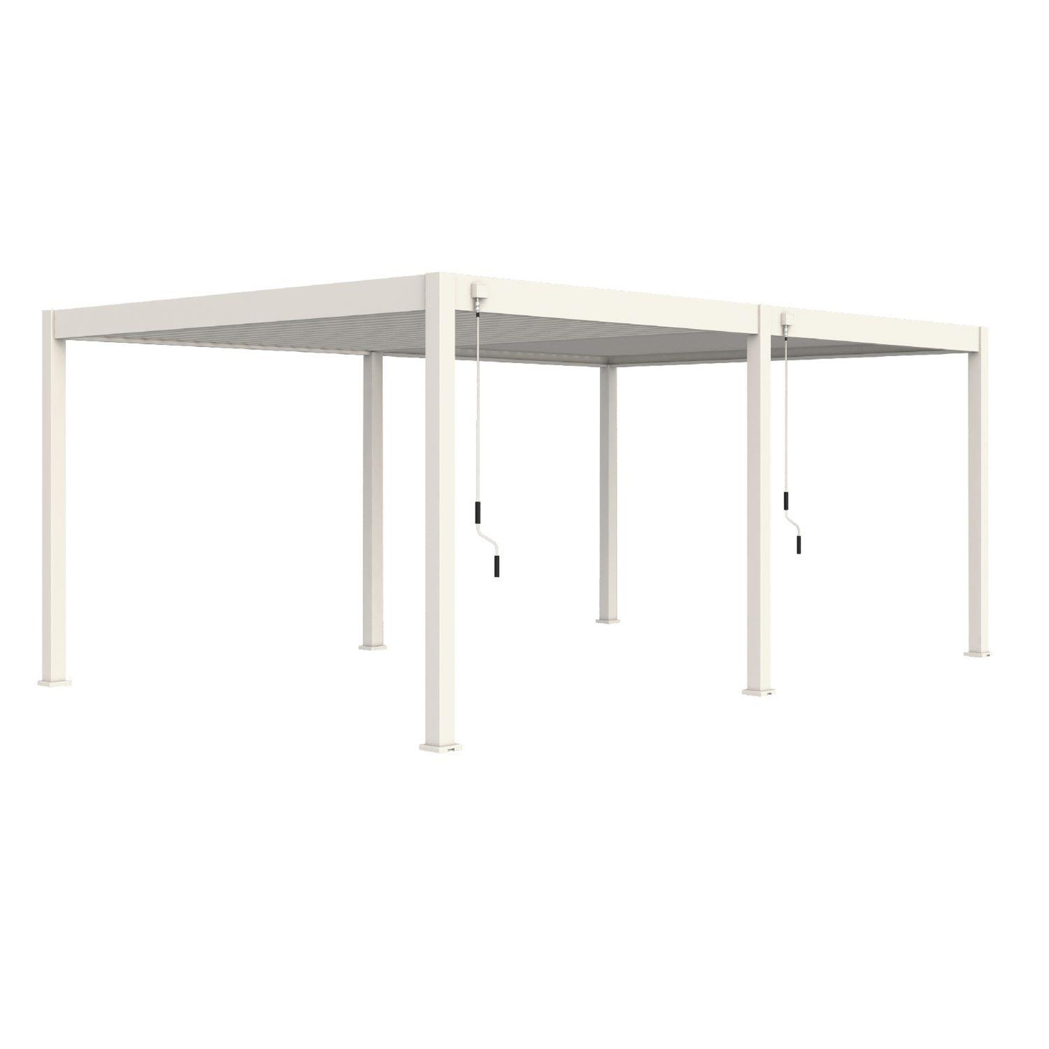 Voir la diapositive 3 : Pergola Bioclimatique autoportée 4x6 m - Aluminium - Blanc -  VS OmBREA®