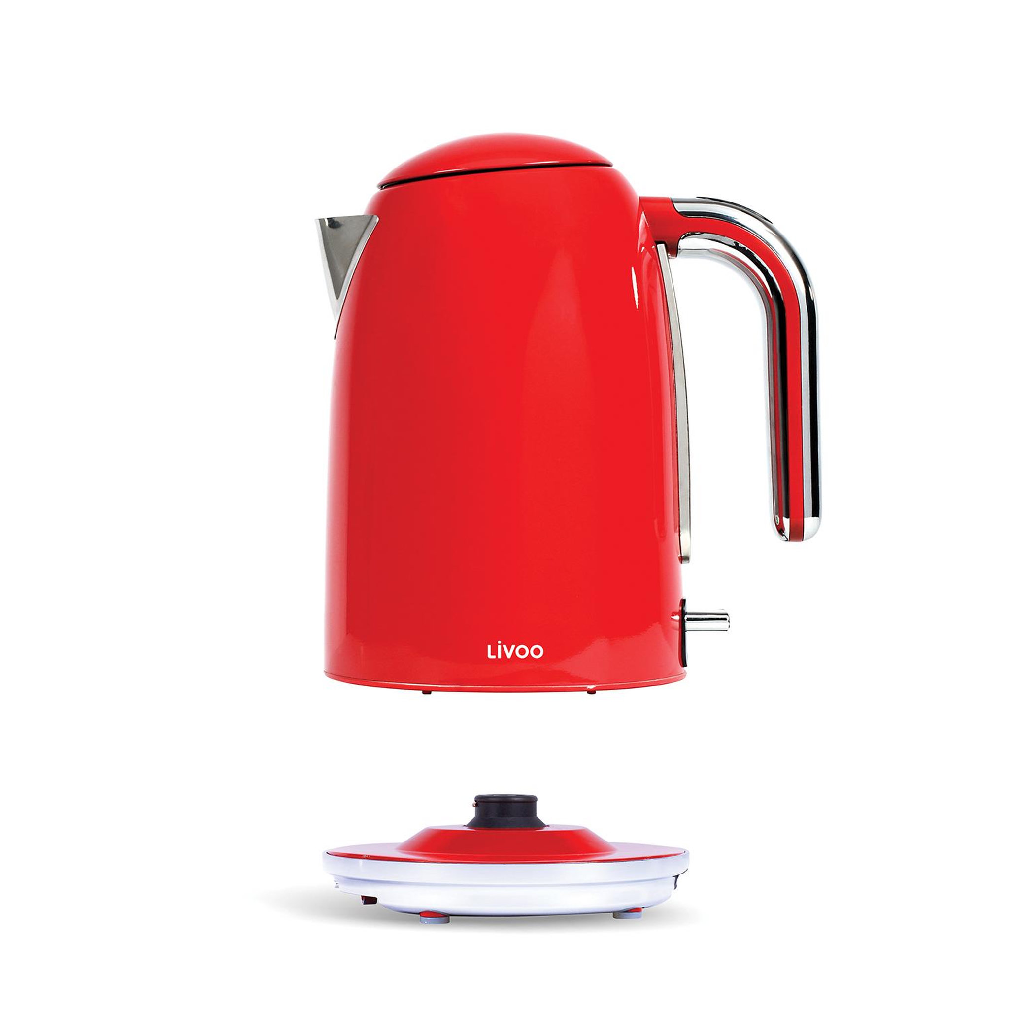 Voir la diapositive 2 : LIVOO Bouilloire électrique 1.7l 2200w rouge - dod180r